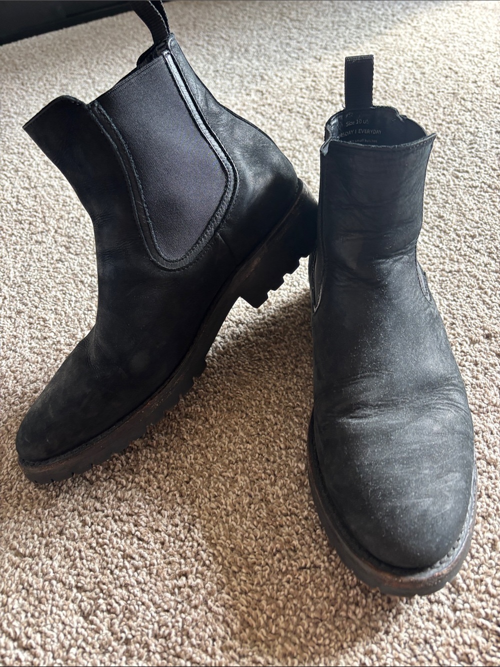 Thursday Boot Company Black Chelsea Boots with Elastic Side Panels